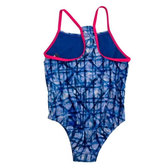 Speedo | Girl's One Piece Bathing Suit | Blue & Pink | Size 5 - Picture 2 of 2